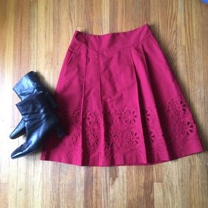 LOFT skirt. Gorgeous cut out and embroidery.